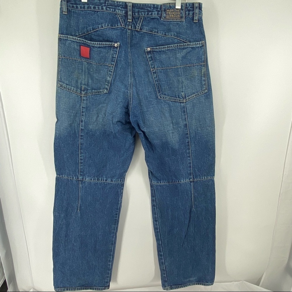 Marithe Francois Girbaud Y2K Vintage Sz 36 Red Patch Jeans Baggy Denim